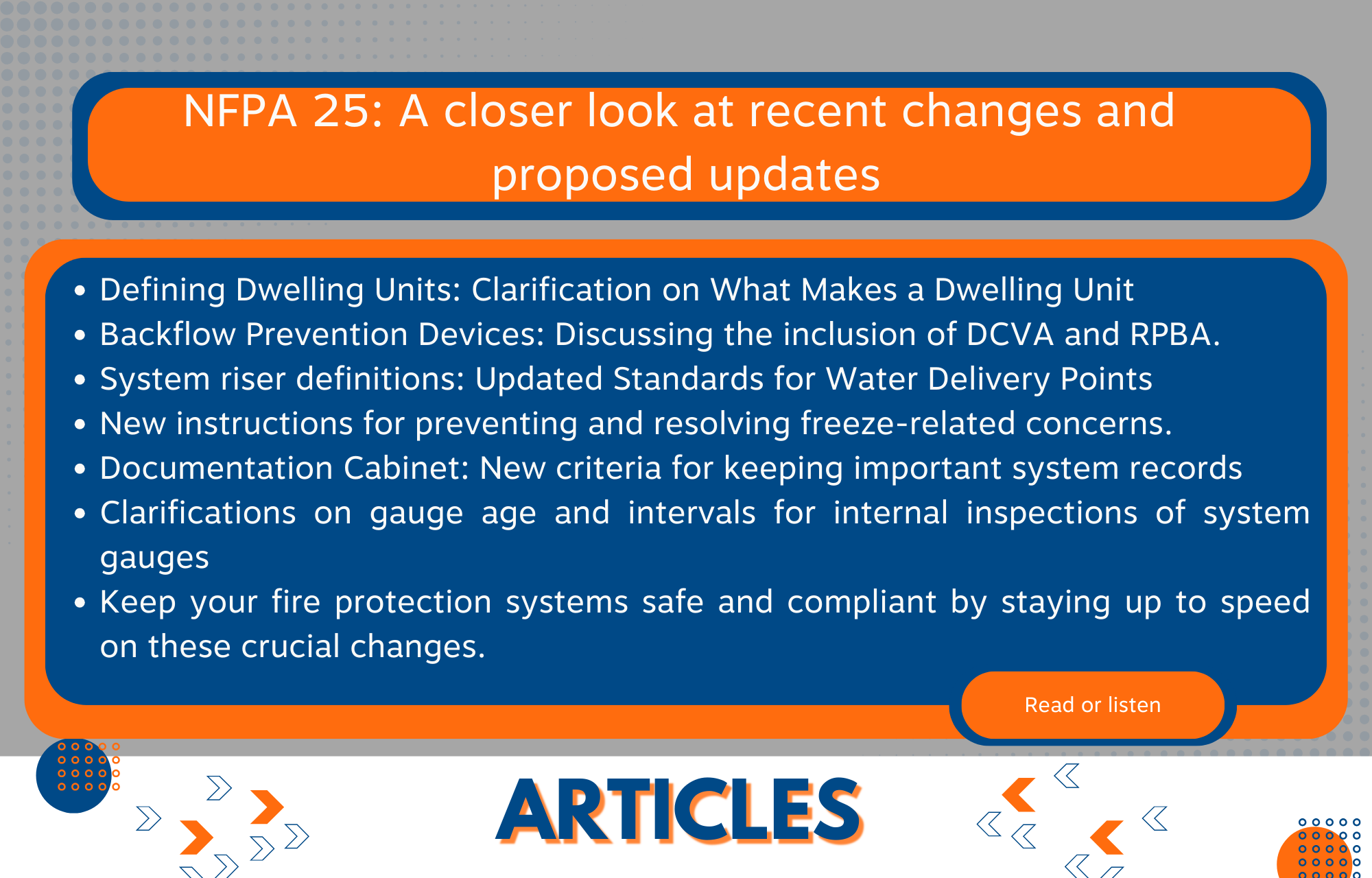 Articles- NFPA 25: A closer look at recent changes and proposed updates